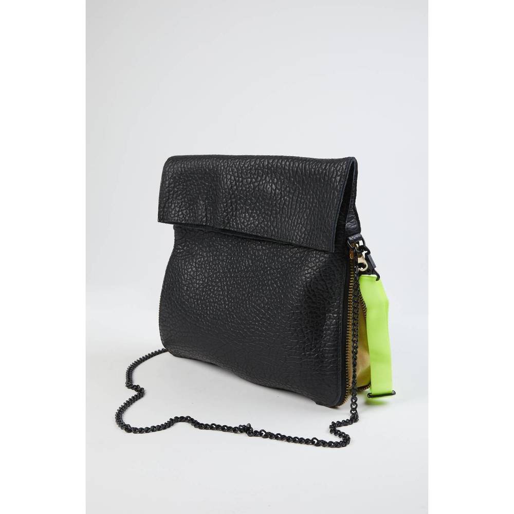 NEW AMPERSAND AS APOSTROPHE standard buffalo parcel bag in black buffalo